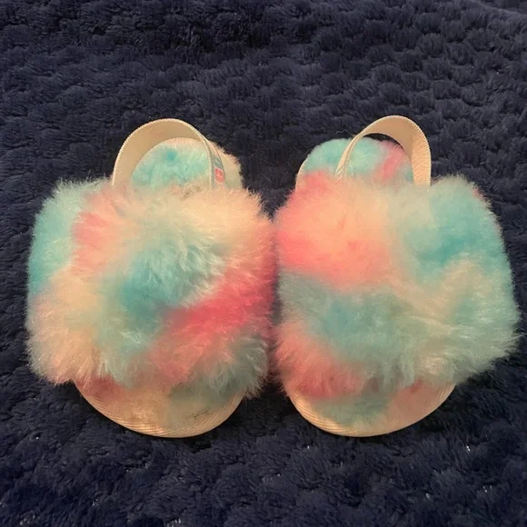 UGG Baby Walker Shoes in Pink and Blue - Picture 1 of 3